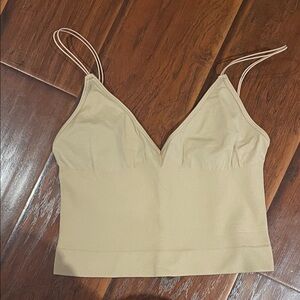 Women's Tan Spaghetti Strap Top